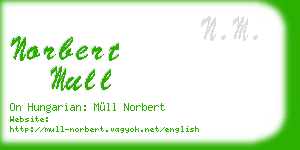 norbert mull business card